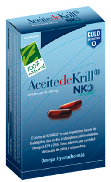 100% Natural Aceite de Krill NKO Original 40 Cápsulas