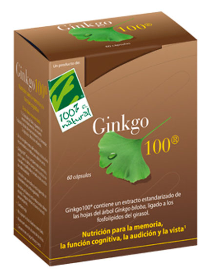 100% Natural Ginkgo Energía 60 Cápsulas