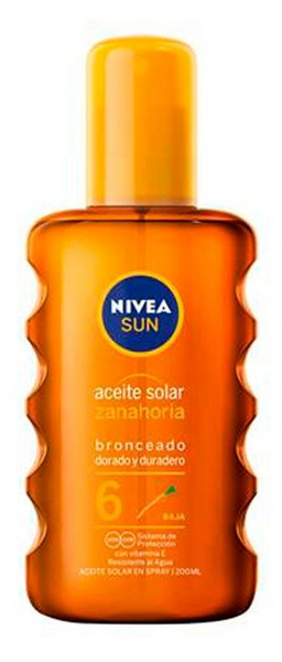 Aceite Solar en Spray SPF6 Nivea Sun 200ml
