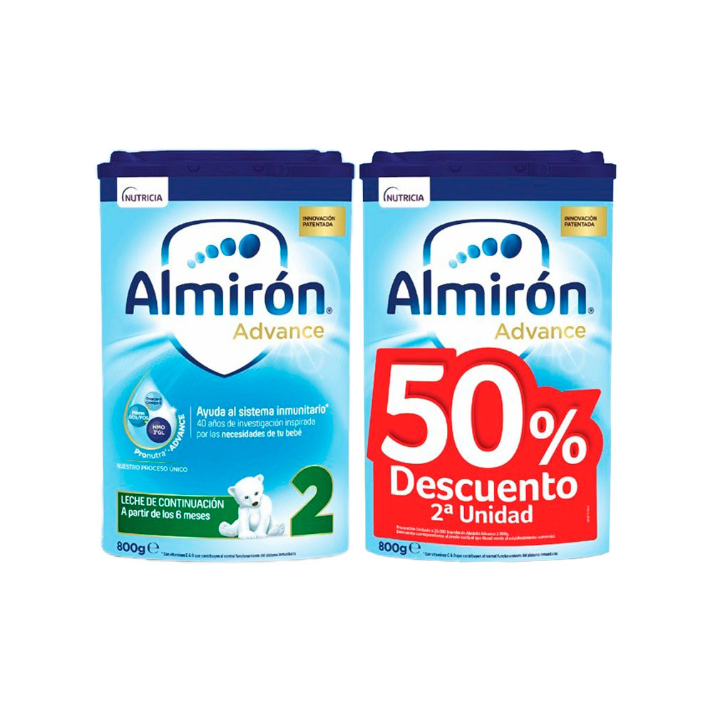 Almirón Advance + Pronutra 2 Pack ahorro 50% 800g 2 unidades
