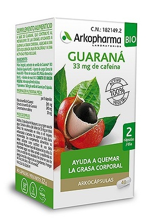 Arkopharma Arkocápsulas Guaraná Bio 40 Cápsulas