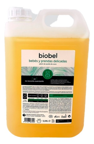 Biobel Jabón Bebés y Prendas Delicadas Eco 5 L