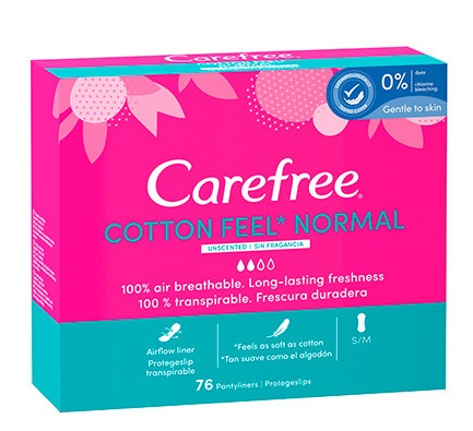 Carefree Protege Slip normal Cotton Extract 76 uds