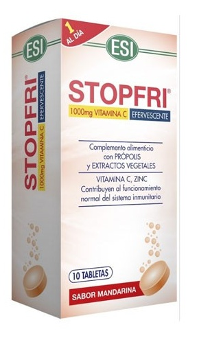 ESI Stopfri 1000 mg Vitamica C Efervescente Sabor Mandarina 10 Tabletas