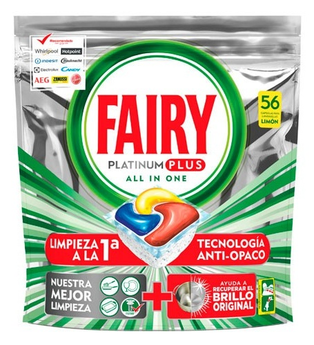 Fairy Maquina Platinum Limón 56 Cápsulas