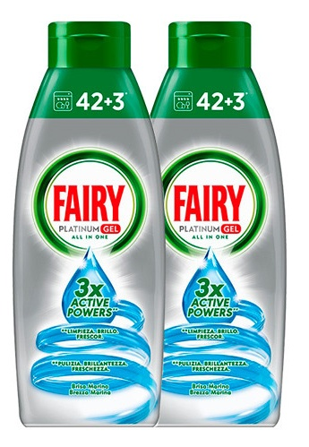 Fairy Platinum Gel Océano 2x45 lavados