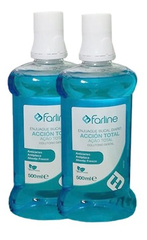 Farline Colutorio Dental Frescor Accion Total 2 x 500ml