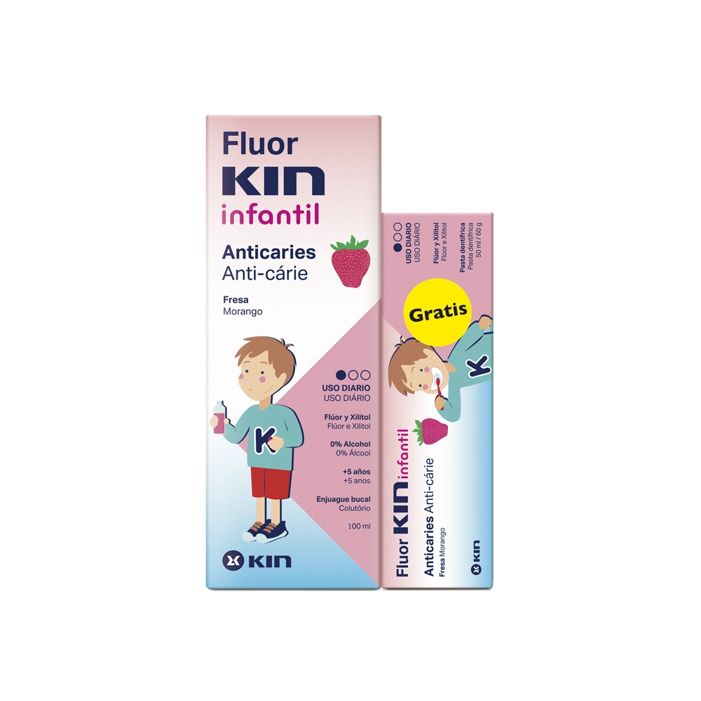 FluorKin Infantil 100 ml + regalo pasta 50 ml