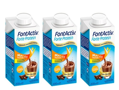FontActiv Forte Protein Batido Sabor Chocolate 3x200 ml