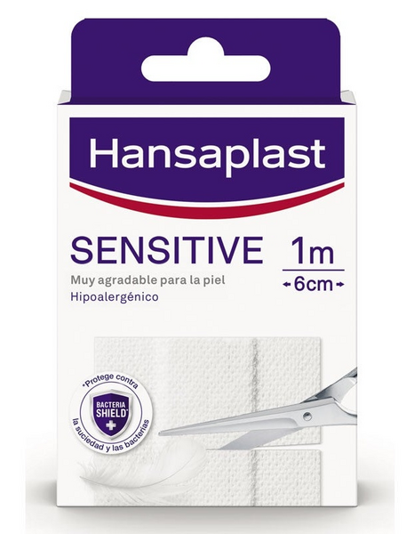 Hansaplast Sensitive Anti Bacteriano 1m x 6 cm