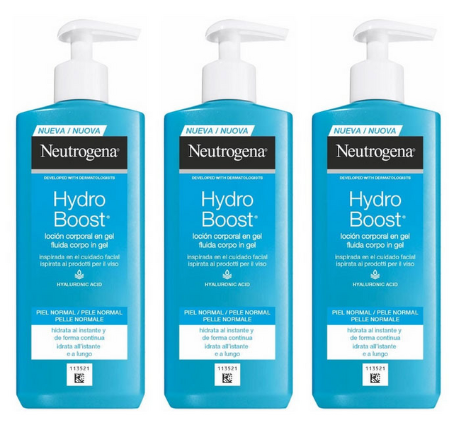 Neutrógena Hydro Boost Loción Corporal en Gel 3x750 ml