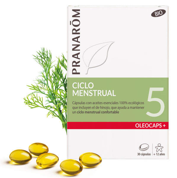 Oleocaps+ 5 Ciclo Menstrual BIO Pranarom 30 Cápsulas