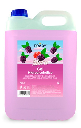 Prady Gel Hidroalcohólico Aroma Mora 5 L