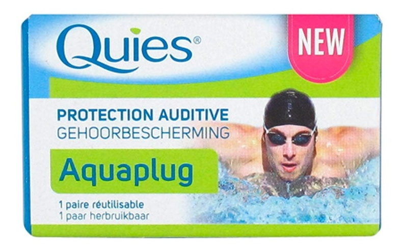Quies Aquaplag Tapones Oídos 1 Par Reutilizable