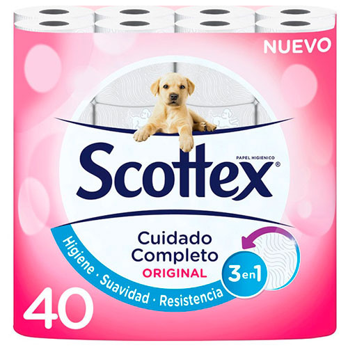 Scottex Papel Higiénico Original 40 uds
