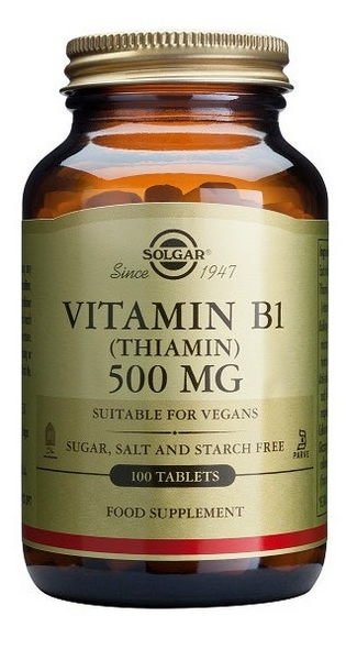 Solgar Vitamina B1 500 mg Tiamina 100 Comprimidos