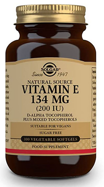 Solgar Vitamina E 200 UI 134 mg 100 Cápsulas Blandas Vegetales