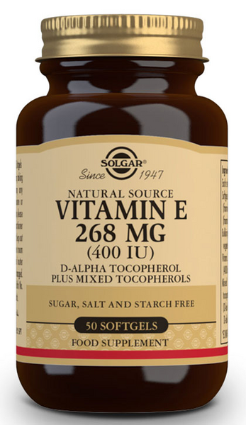 Solgar Vitamina E 400 UI 268 mg 50 Cápsulas Blandas