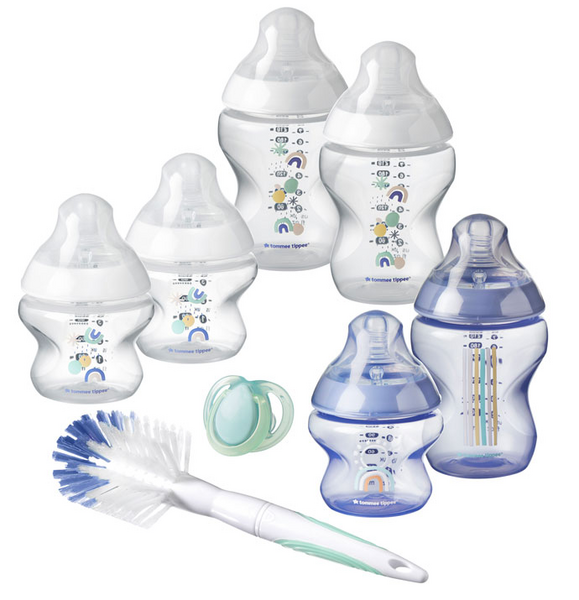 Tommee Tippee Kit Biberones Closer to Nature Azul y Transparente