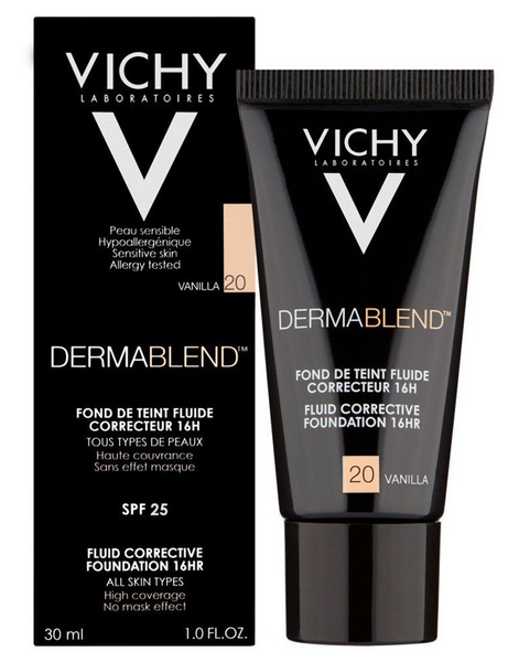 Vichy Dermablend Fondo de Maquillaje Fluido Corrector 20 Vainilla 30 ml