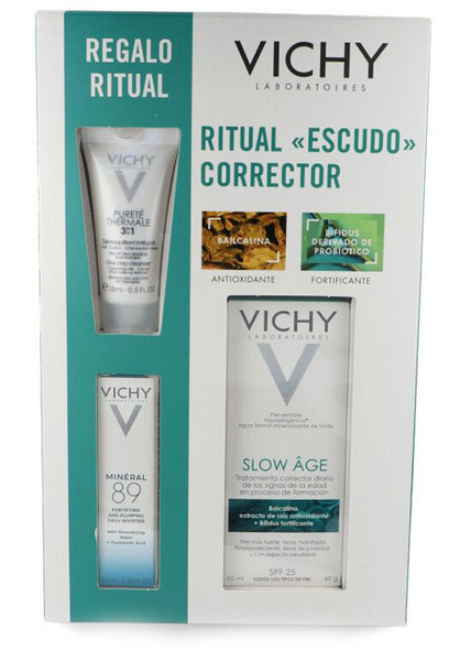 Vichy Slow Age Tratamiento Corrector 50 ml + Desmaquillante 15 ml + Booster Mineral 89 10 ml